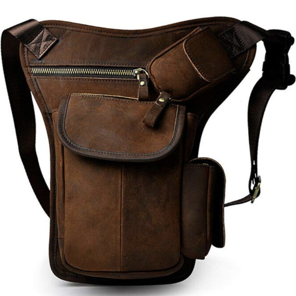 Durable Cowhide Leather Multi-Purpose Side Pouch.… - image 1